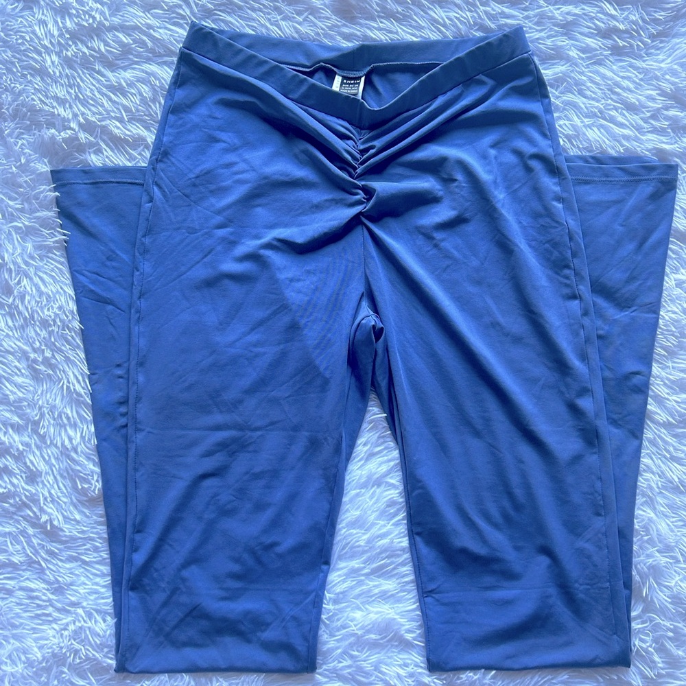Blue Flare Pant Leggings